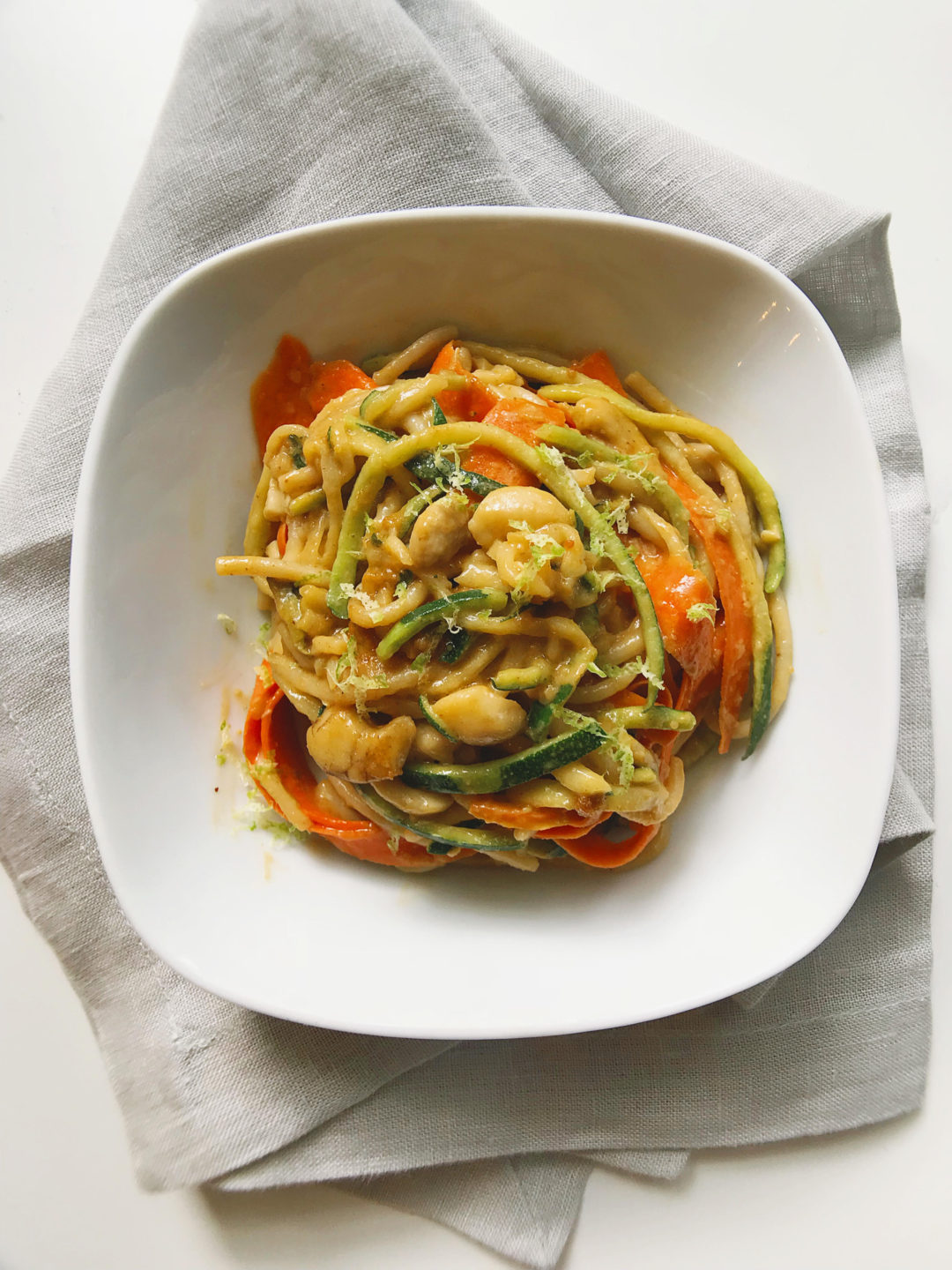 Cashew Garlic Zoodles | Marianne Cooks
